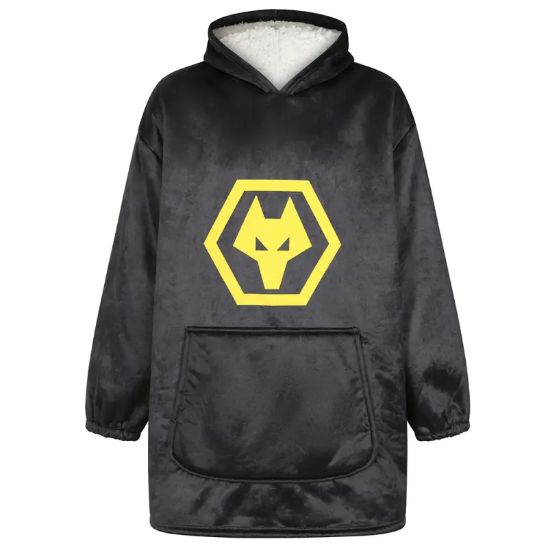Wolverhampton Wanderers Shirt Store | Jumbo Sherpa Fleece Hoodie – Adult Collection Wolverhampton Wanderers Official Gear
